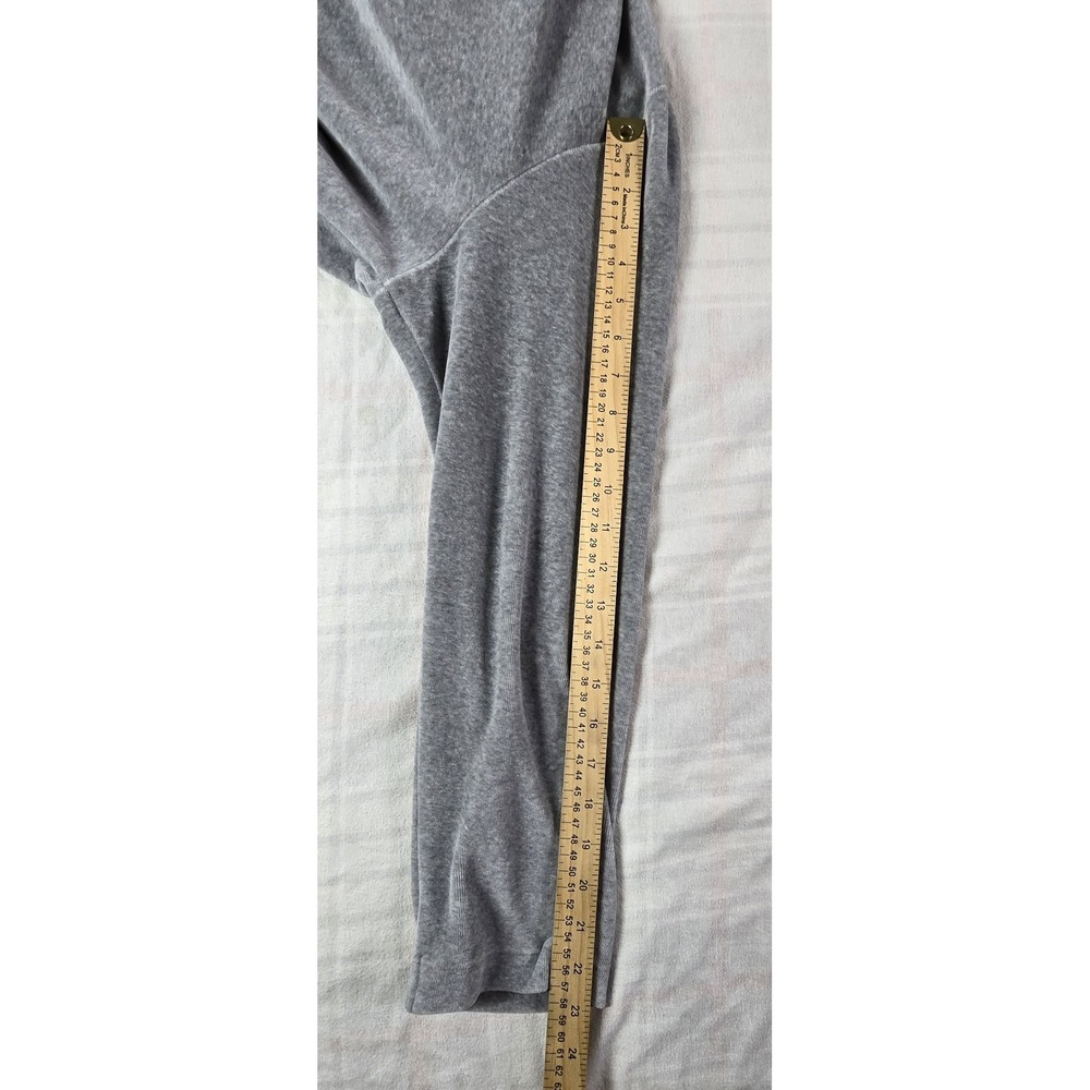 J Jill Sleep Shawl Collar Velour Tie-Waist Robe Pockets Gray XL - Picture 8 of 14